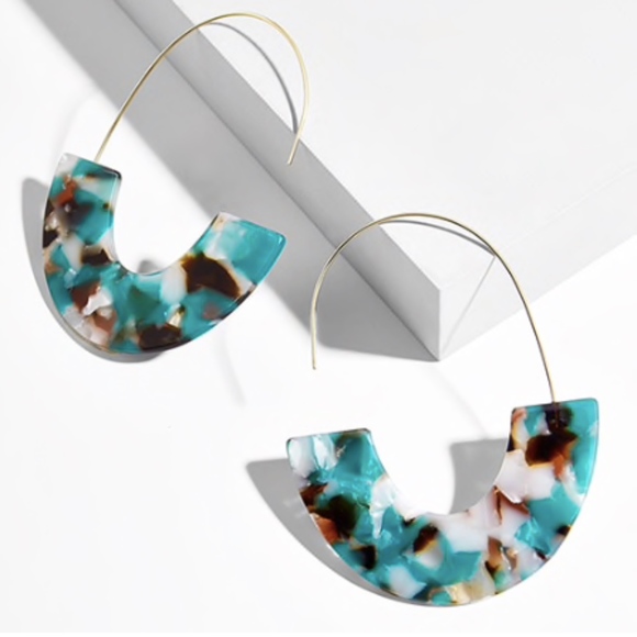 Jewelry - Acrylic Tortoise Shell Resin Dangle Earrings